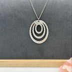 Hammered Rings 22" Stainless Steel Necklace