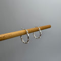 Twisted Classy Hoop Stainless Steel Earrings