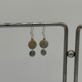 Silver and Marble Stainless Steel Earrings