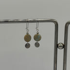 Silver and Marble Stainless Steel Earrings