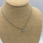 Fan Leaf 18"  Stainless Steel Necklace