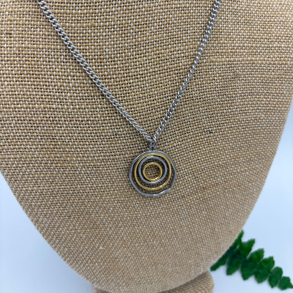 Rosette 22" Stainless Steel Necklace