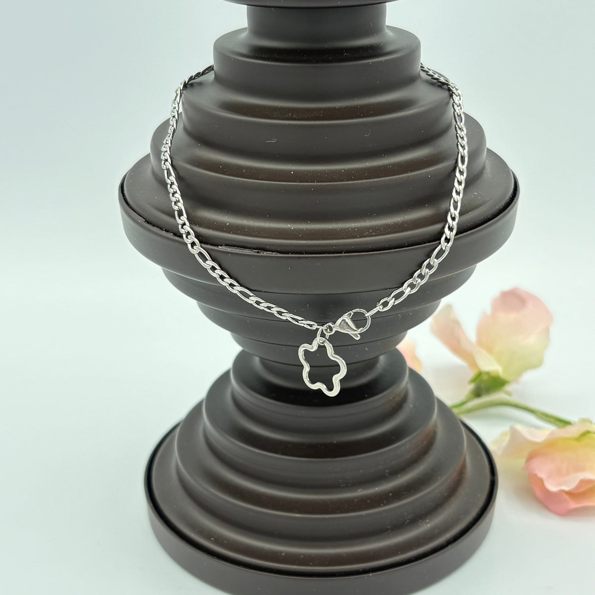 Garden Bloom 10" Stainless Steel Anklet