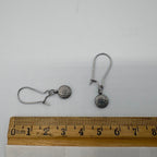 Hammered Silver Coin Stainless Steel Earrings