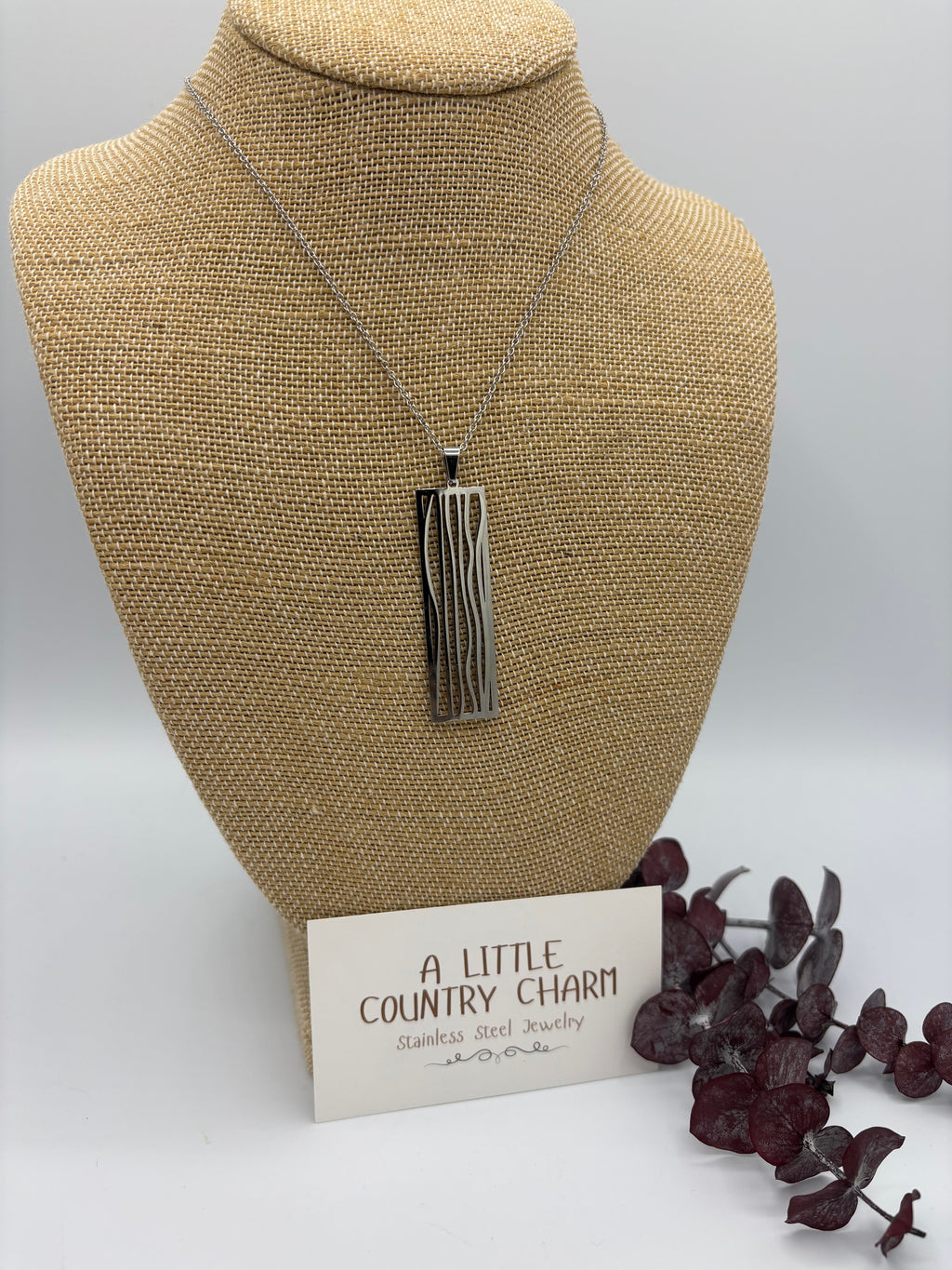 Rustic Charm 18" Stainless Steel Necklace