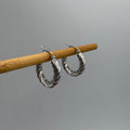 Rope Hoop Stainless Steel Earrings