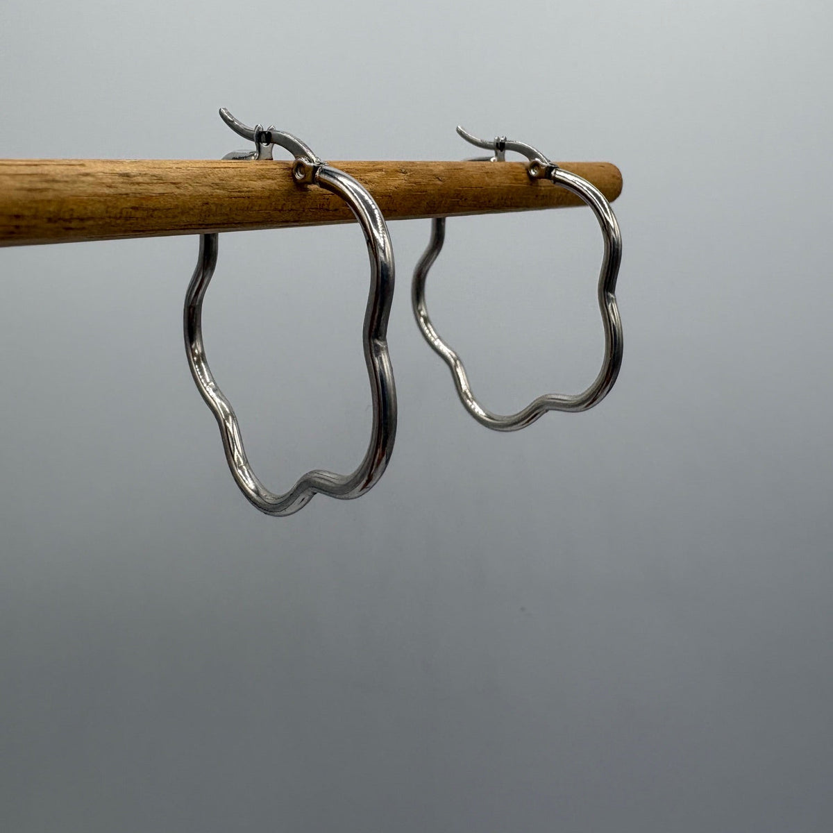 Daisy Hoop Stainless Steel Earrings