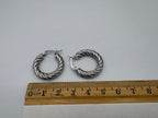 Rope Hoop Stainless Steel Earrings