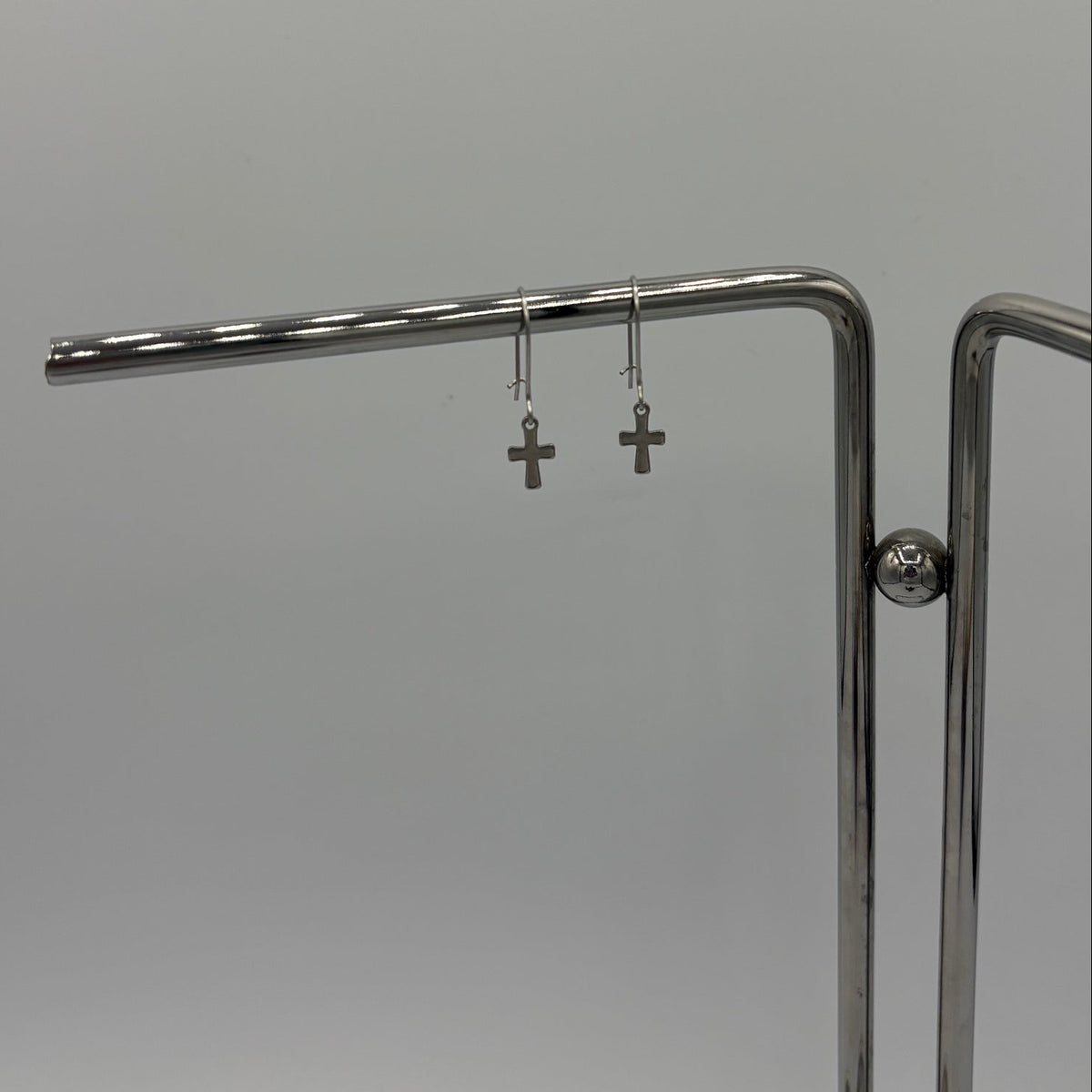 Tiny Cross Stainless Steel Earrings