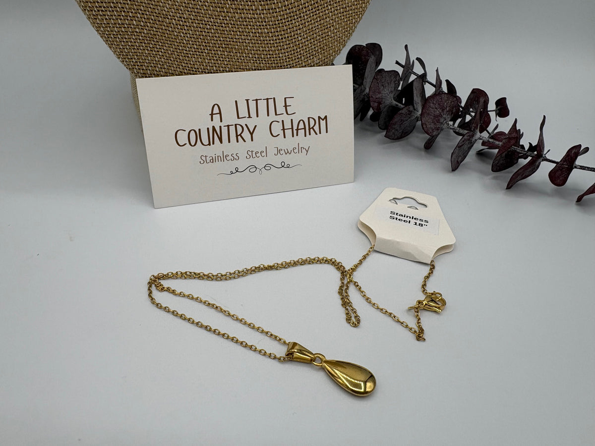 Gold Rain 18" Stainless Steel Necklace